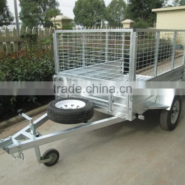 High Quality 8x5ft Heavy Duty Hot Dipped Galvanised Caged Box Trailer photo-3