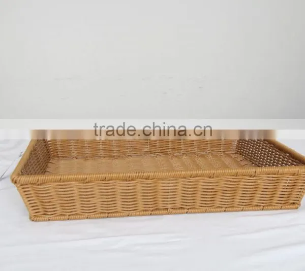 Plastic Rectangle Woven Bread Basket photo-4