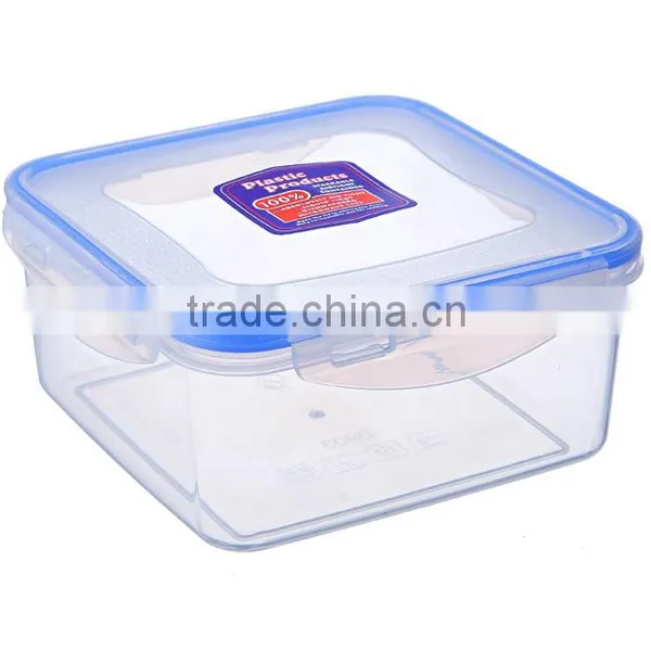 Clear Square Plastic Microwave Food Storage Container With Lock Lid photo-3