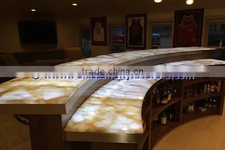 New Fashion BACKLIT ONYX COUNTERTOPS FOR BAR RECEPTIONS photo-3