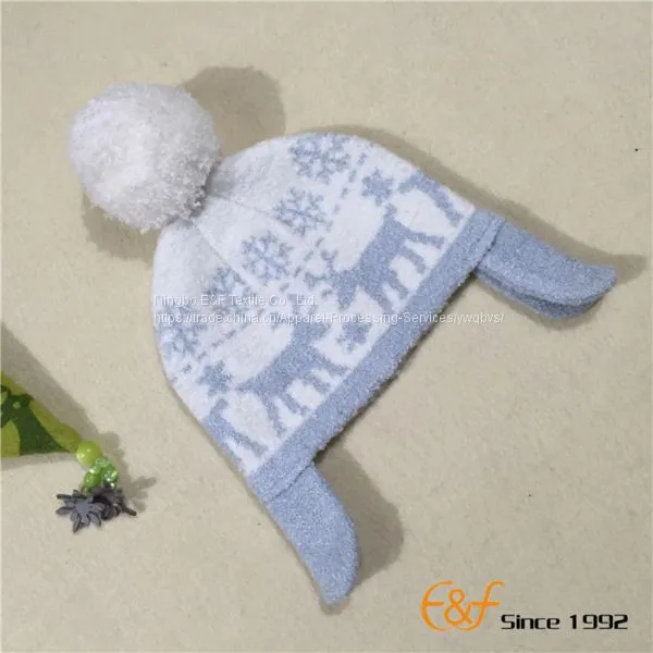 Christmas Jacquard Knitted Hat Neckpiece Set for Children photo-3