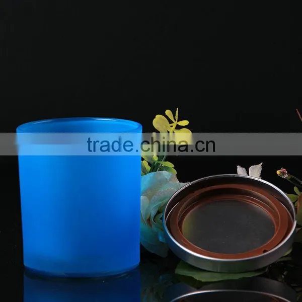 China Businesses Wholesale Color Box New Product Glass Candle Jar With Lid photo-2