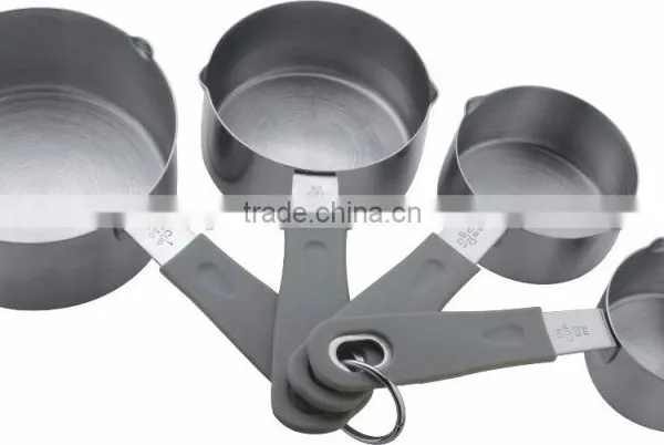 Top Quality 4pcs Stainless Steel Spoon Set Measuring Cup Spoon With Silicon Handle photo-2