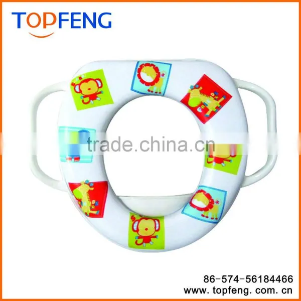 Easy Clean Soft Potty Seat With Handle/ Children Toilet Seat photo-4