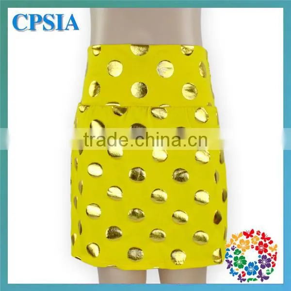 Yellow Fashion Gold Polka Dot Casual Baby Girls Tutu Skirts photo-1
