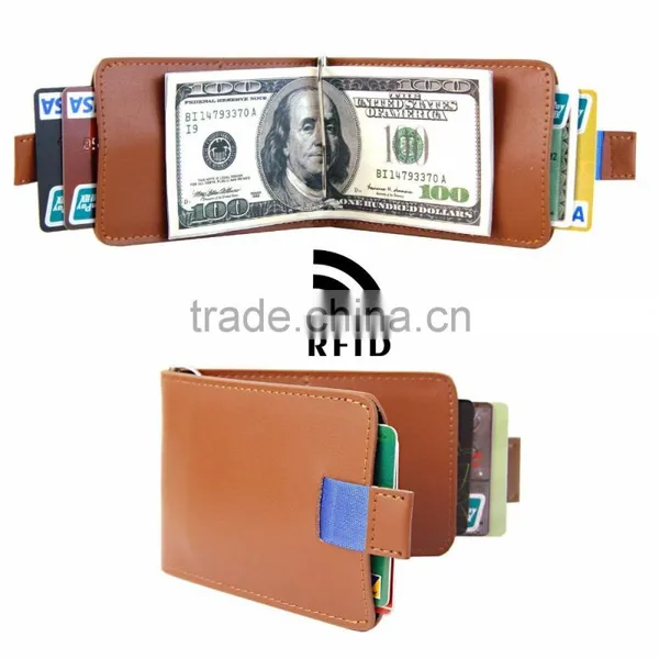 Ultra Slim RFID Blocking Bifold Leather Wallet Pull Tab With Money Clip photo-4