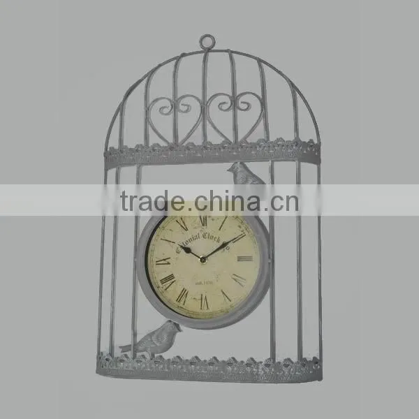 Metal Birdcage Wall Clock photo-2
