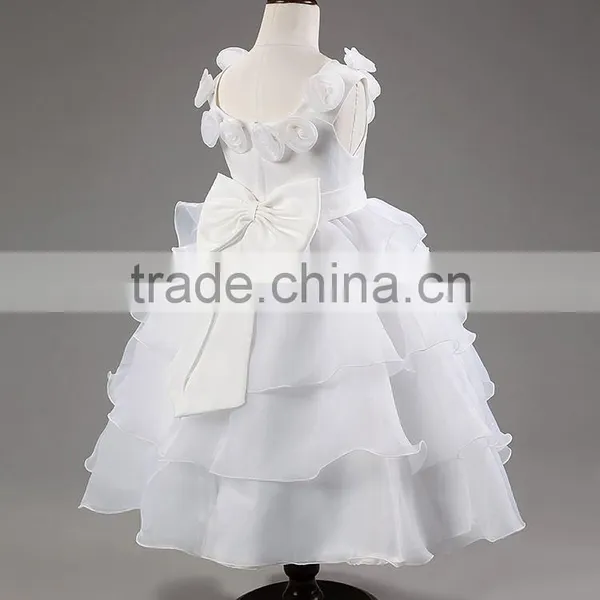 Retail Children Girls Frock Girl Party Dress Baby Princess Tutu Dress Baptism Rose Collar Baby Girls Gauze Christening Dresses photo-4