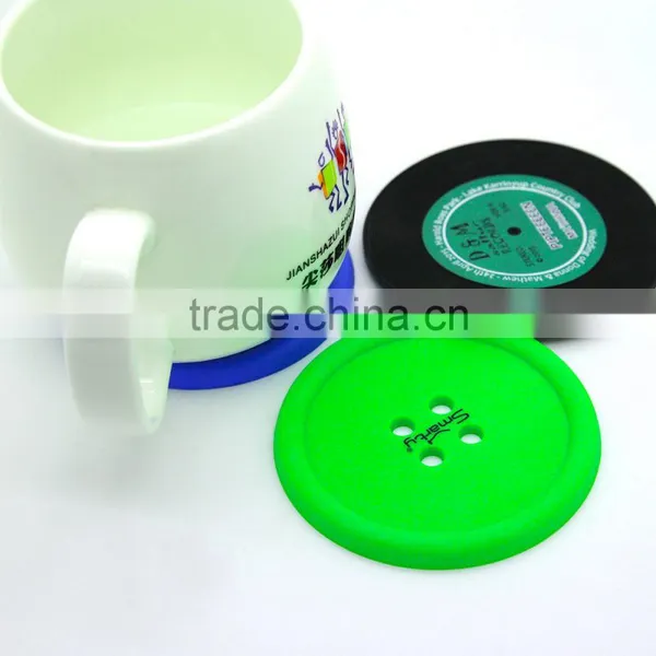 Hot Selling Custom Colorful Dish Cup Holders Hot Tea Cup Mat Silicone Coasters photo-3