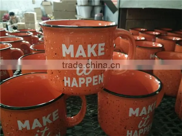 Simple Design Customized Logo Ceramic Coffee Mug With C-handle photo-4