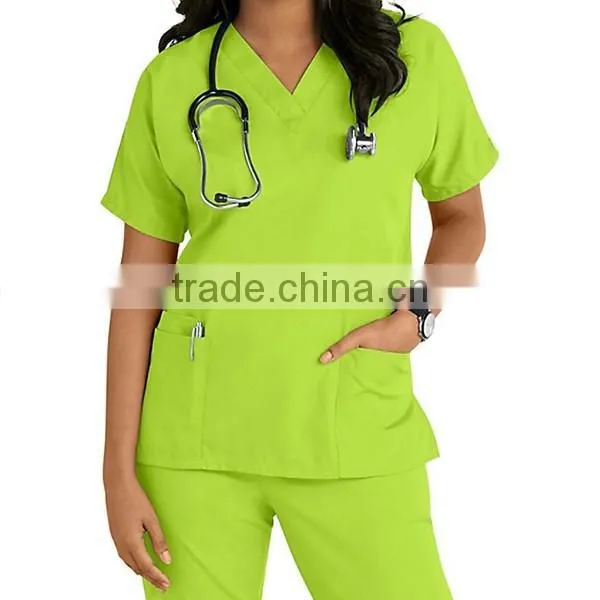 Polycotton Unisex Stylish Medical Scrubs Nursing Uniform photo-2