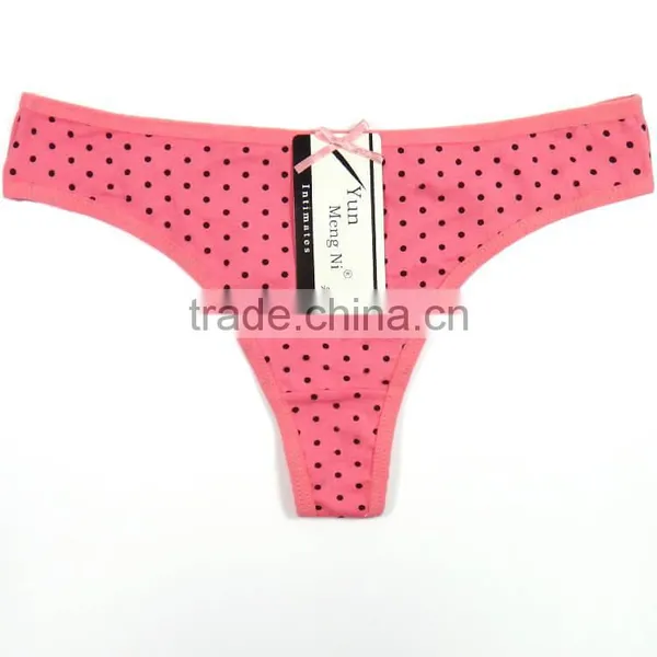 Cotton Printing G-string Funny Thongs For Women Stocklot Panties For Women photo-3