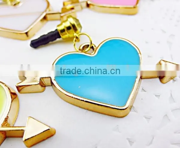 OEM Fashion 2d/3d Heart Cell Phone Earphone Anti Dust Plug for Iphone/Samsung/htc/ipad photo-4