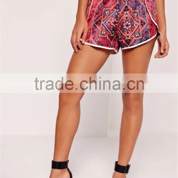 Custom Design Floral Print Hot Shorts Sports Waistband Printed Runner Shorts Multi photo-4