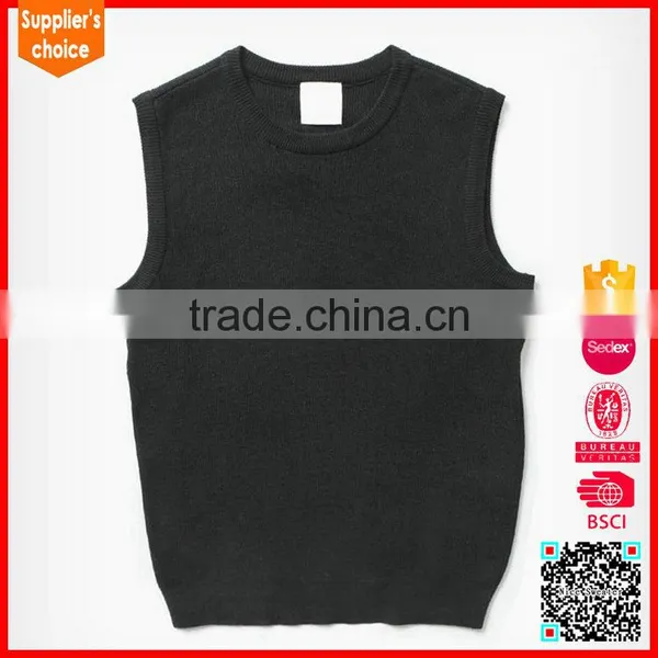 Hot Selling Merino Sheep Wool Vest Round Neck Vest Knitting Pattern photo-4