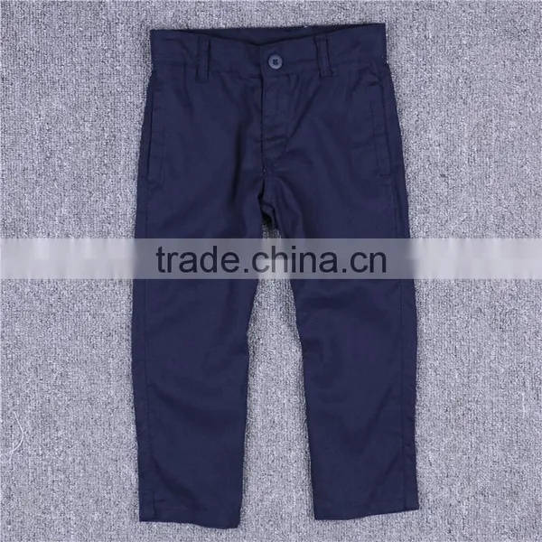 Best Selling Custom Quality Classic Casual Boys 100%cotton Woven Pants photo-3