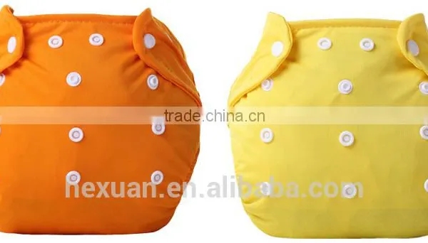 Plain Woven Color Snaps Bamboo Charcoal Inner Baby Cloth Nappy photo-4