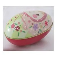F06013 Egg Shape Tin Box