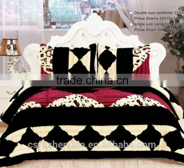 100% Polyester PV Printed Plush Fleece Fabric Textile Microfiber or Sherpa Quilt photo-2