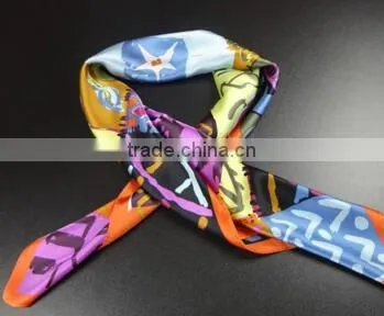 OEM Print Silk Scarf For Women Promotion & Premium Scarf Silk Scarf New Design Scarf Poly Scarf & Cashmere Scarf photo-6