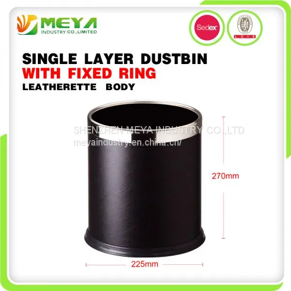 Recycle Metal Indoor Rubbish Garbage Waste Bin Trash Can With Fixed Rings photo-3