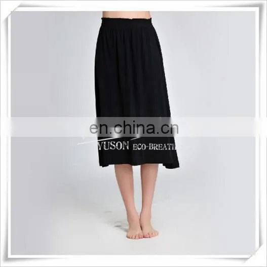 Ladies' Bamboo Knee Length Knitting Silky Soft Skirt Green Material New Tech. photo-4