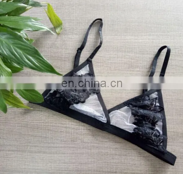 Girls Sexy Transparent Lace Grenadine Bikini Hot Sexy Fancy Ladies Stylish Bra And Panty Set photo-3