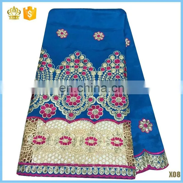 2014 African Wear Beaded Raw Silk George Raw Silk Fabric for Sale No.LG41200489 photo-2