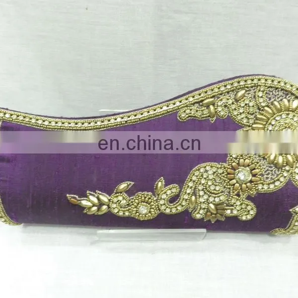 Purple Silk and RHINESTONE EVENING BAG, Clutch, Shoulder Bag, Purse