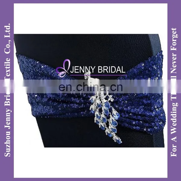 SH050G Bow Tie Size Ribbon Sequin Bow for Chair Sequin Chair Band photo-3