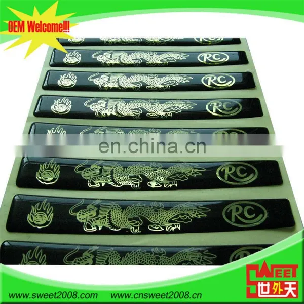 Advertisment Promotional Crystal Domed 3D Clear Custom Epoxy Sticker