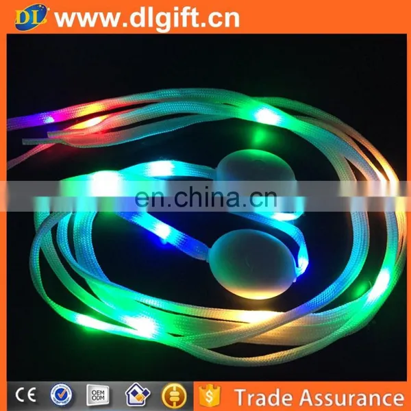Wholesale Nylon LED Glitter Shoelace With 10 RGB Lights photo-5