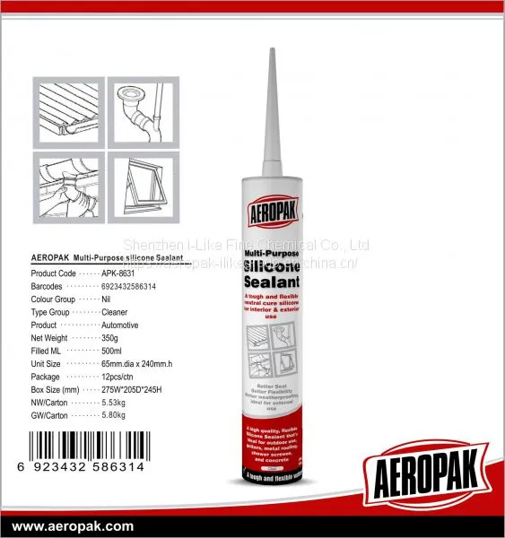 Multi Purpose Neutral Silicone Sealant Waterproof Seal For Buildling Material 300ml