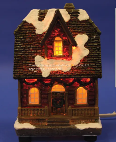 X'mas House Light Play Snowman Polyresin Christmas House Decoration photo-5