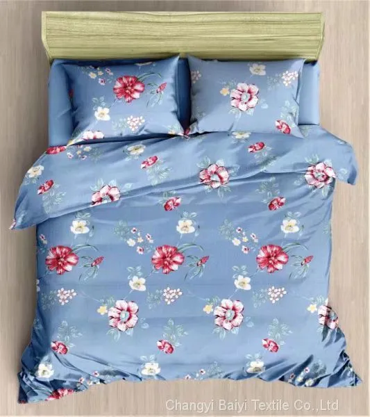 Brushed Fabric 100% Polyester Printed Brushed Bed Sheets/mattress Fabric for Bedding/home Textile From China photo-5