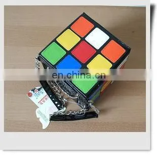 New Fashion Personality Cute Rubik's Cube Bag Shape Handbag Handbag Handbag Clutch Bag photo-4