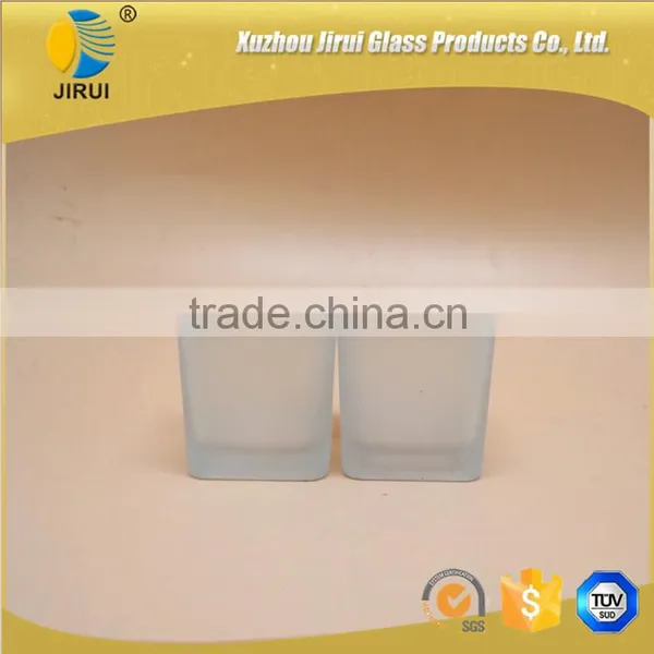 80ml Square Frosted Glass Candle Jar photo-4