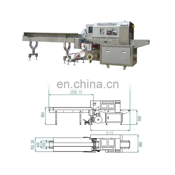 China Servo Motors Full Automatic Lettuce Radish Carrot Vegetable Pillow-Type Packer photo-2