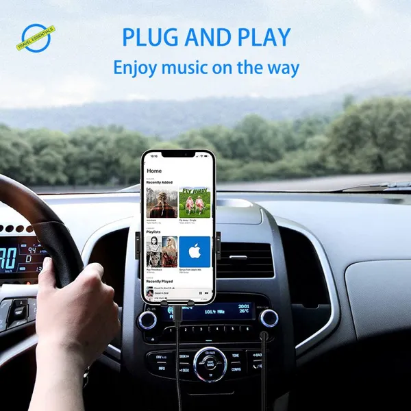 Nylon Braided MFi Lightning to 3.5mm Headphone Jack Male Adapter Car Aux Audio Cable for IPhone 12/13 Pro Max photo-3