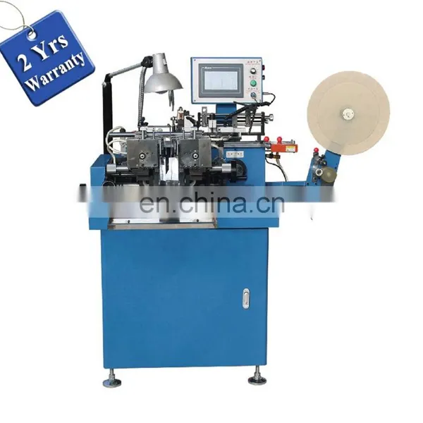 US3000D Automatic Apparel T Shirt Weaving Label Cutting and Folding Machine With End Centre Middle Triangle Fold