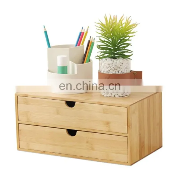 Minimalist Portable Wooden Kitchen Desktop & Drawer Office File Storage Dressing Table Organizer With Multiple Functions photo-3