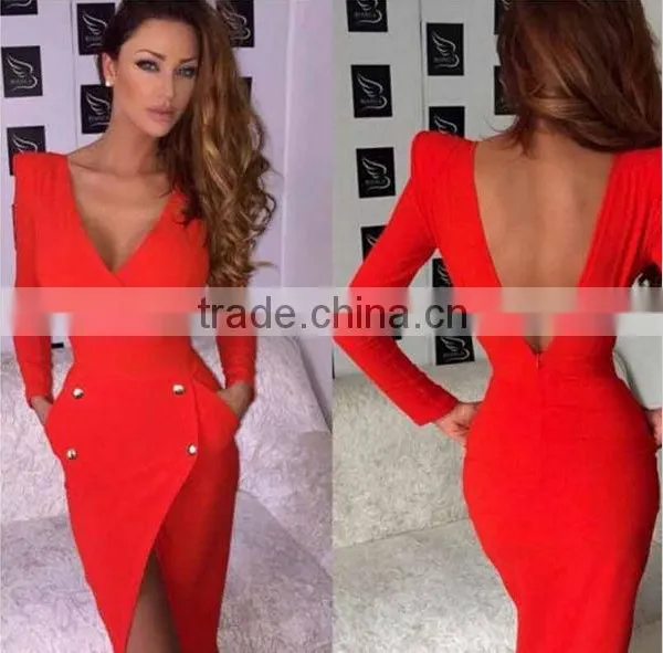 Spring Casual Dress Womans Fashion Dress Long Sleeves Evening Dress photo-2