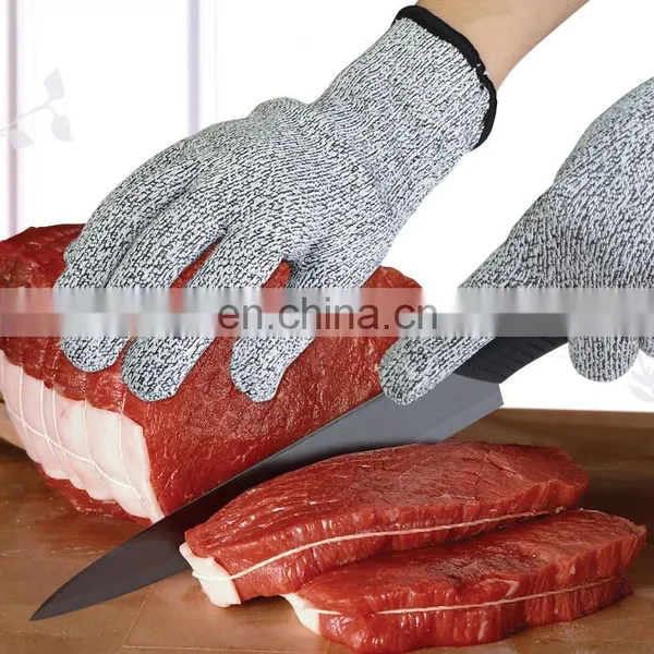 13G HPPE Anti Cut Safety Kitchen CE Food Garden Anti Cut Resistant Level 5 Working Gloves for Carpenter Meat photo-5