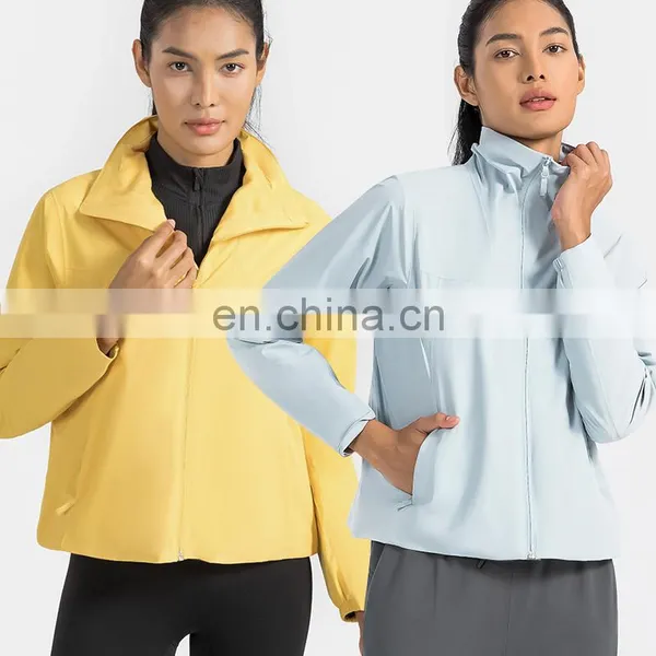 Custom Logo Winter Zipper Yoga Softshell Jacket for Women Waterproof Windbreaker Breathable Sports Jackets Outdoor Hiking Coat photo-3