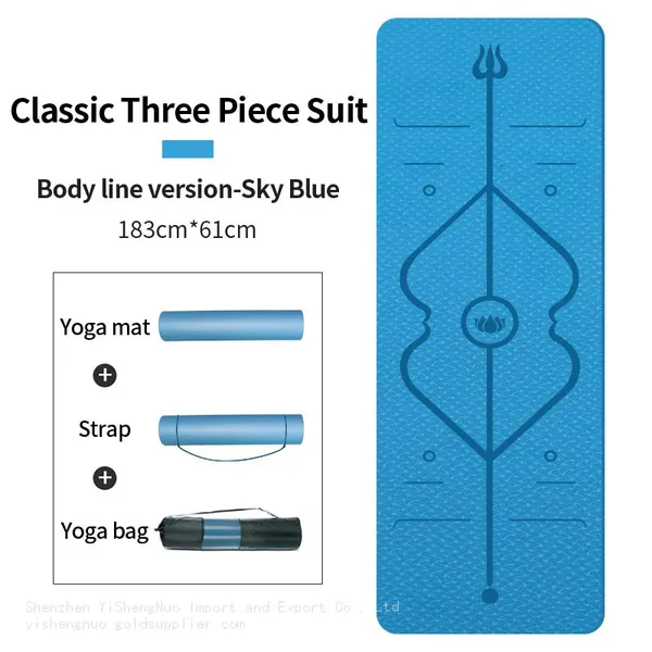 Custom Logo Fitness Anti-slip Boldfit Tpe Yoga Mat Thermoplastic Elastomer Yoga Mat photo-4