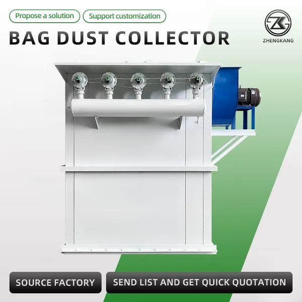 High Flow Industrial Pulse Jet Bag Dust Collector Automatic Cleaning Baghouse Dust Removal Equipment
