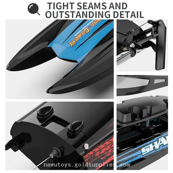 Helicute H862 2.4GHz Double Head High Speed Rc Racing Boat Ship 25KM/H Waterproof Self-righting Rc Fast Yacht Toys photo-4