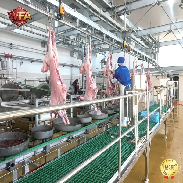 Goat Slaughterhouse Equipment Sheep Carcass Slaughter Processing Convey Rail for Lamb Abattoir Machine photo-3