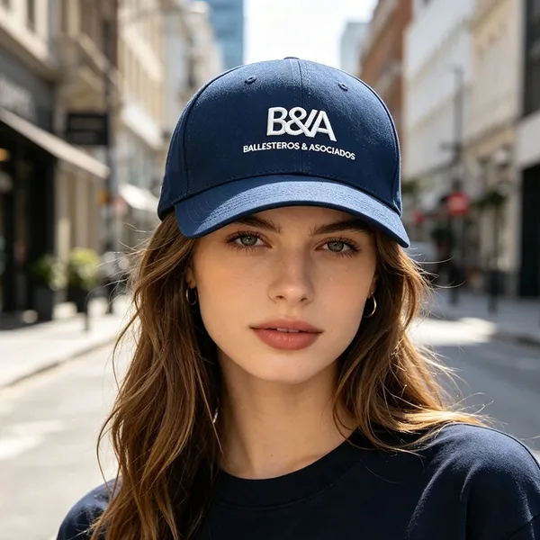 Personalisierbare Baumwoll-Baseballcap mit 6 Panels und Stickerei