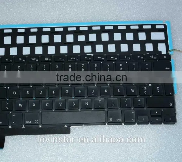French Layout Laptop Keyboard Replacement LED Backlight For Macbook Pro 15" A1286 2008-2012 photo-2